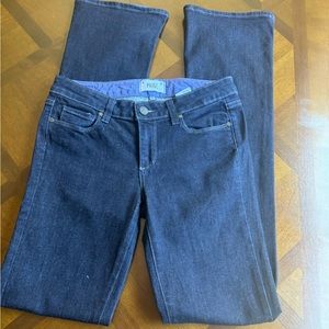 PAIGE Women's Boot Cut Jeans - Dark Blue